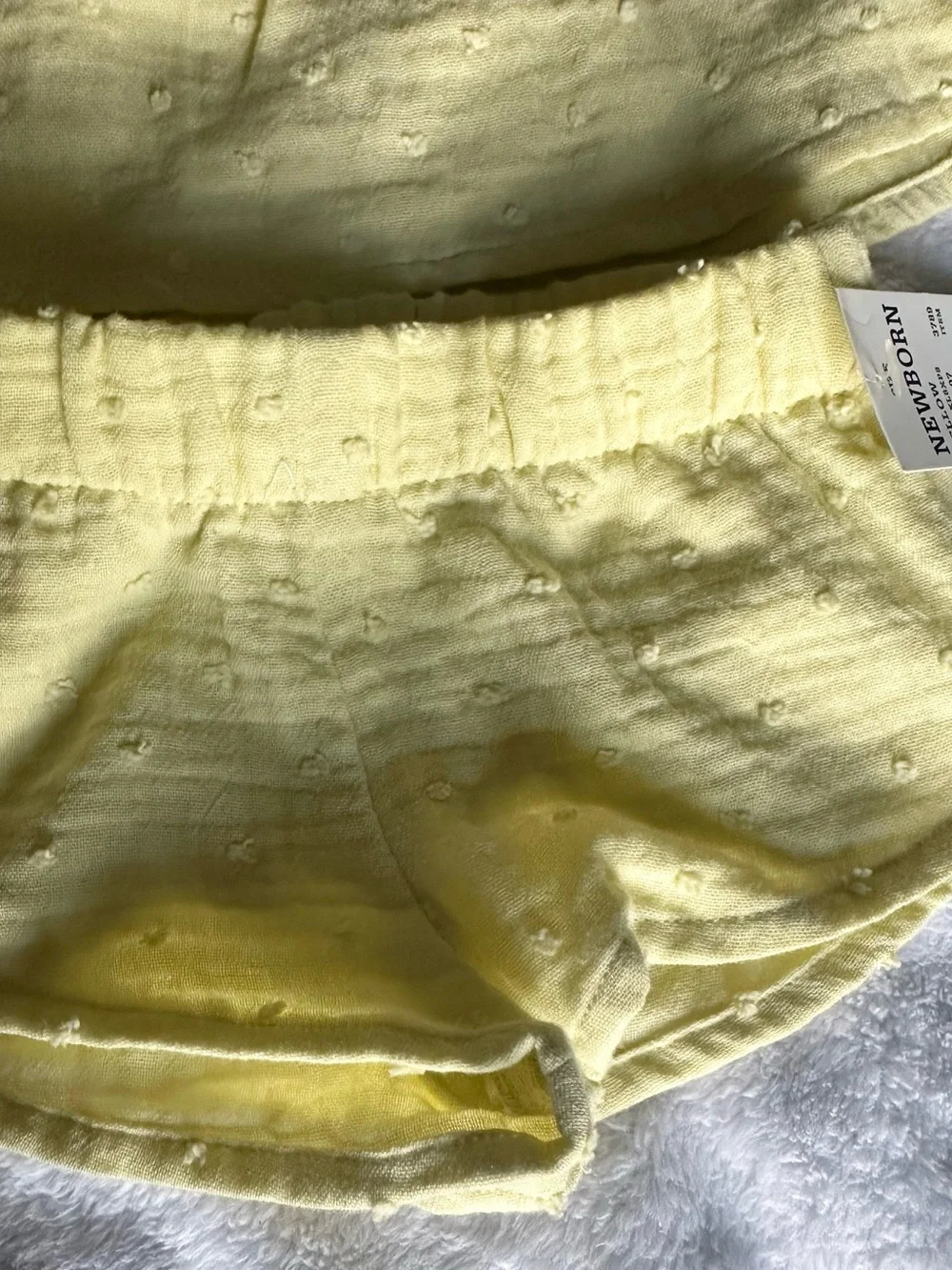 cloud island Yellow Two-Piece Baby Girls Top and Shorts Set
